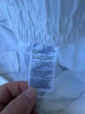 Old Navy White Linen-Blend Drawstring Women’s Shorts size XL NEW thumbnail 5