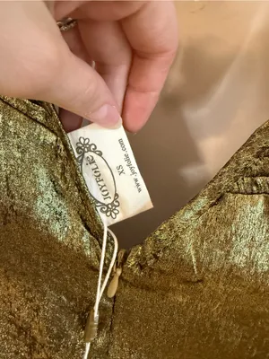 ✨NWT Joyfolie Monroe Dress Metallic Bronze XS✨ thumbnail 5