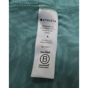 Athleta Racerback Tank Top Teal Green Animal Print Activewear Womens Small‎ thumbnail 3