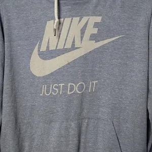 Nike blue hooded hoodie pullover sweatshirt sz Large thumbnail 2