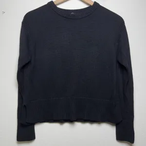 Lululemon Womens Cashlu Boxy Crewneck Sweater‎ XS Black Ribbed Knit Casaul thumbnail 1