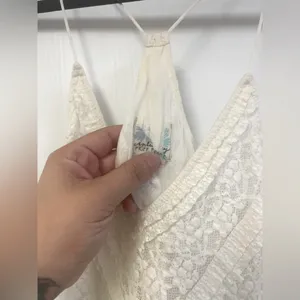 Intimately Free People White Stretch Lace Nightie Mini Dress Cotton size X-Small thumbnail 4