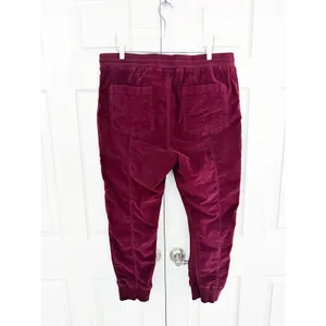 Anthropologie Leigh Corduroy Cargo Jogger Pants Burgundy Maroon Utility thumbnail 7
