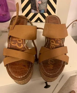 Sam Edelman Tan Wedges thumbnail 1