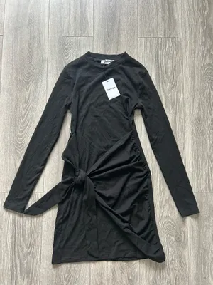 SHOWPO Marleen Mini Dress Wrap Front Long Sleeve Bodycon Dress Size Small $79 thumbnail 6