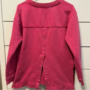 Pilcro Pink Oversized Split-Hem Tunic Top Shirt Sweatshirt thumbnail 4