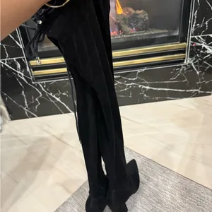 Amazon Black Knee High Over the Knee Black Heel Boots Size 7 thumbnail 6