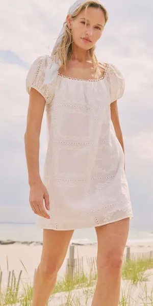 Kourt White Size S Nya Puff Sleeve Mini Dress Few Moda thumbnail 1