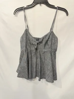Abercrombie & Fitch Seersucker Striped Tank Top with tie chest Size Medium thumbnail 3