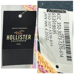 Hollister Crochet Halter‎ Top Small Boho Festival Knit Y2K Fairycore Summer NEW! thumbnail 8
