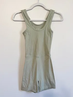 SET Active Sportbody Bodysuit Shortysuit Size Small Active Athletic Romper Green thumbnail 2