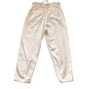 Free People Margate Paperbag Pants Women White High Waisted Trouser Pleated $98 thumbnail 2