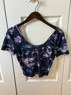 Lululemon Align T-Shirt in Circulate Tie Dye Mineral Blue Multi thumbnail 2