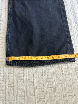 American Eagle Outfitters Charcoal Wide-Leg Jeans thumbnail 10