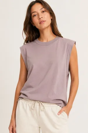 Abercrombie & Fitch Soft Essential Muscle Tank Top Mauve Cotton Size S thumbnail 1