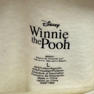 Disney Winnie the Pooh Eeyore Piglet Chenille Patch Sweatshirt Cream Large thumbnail 6