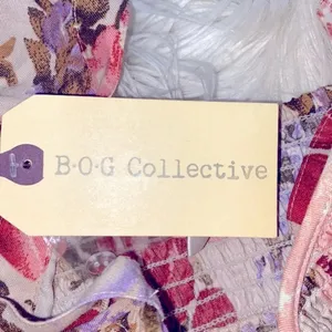 BOG collective floral smocked top size large new with tags thumbnail 7