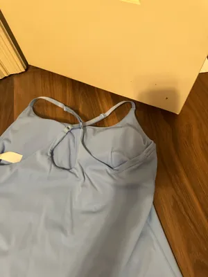 Amazon Blue athletic dress with built in bra and shorts thumbnail 2