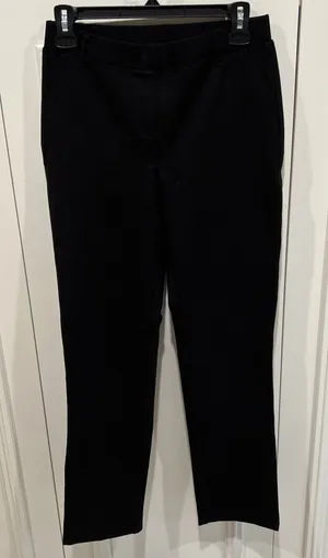 Quince Womens Ultra-Stretch Ponte Straight Leg Pants Black‎ Pull On Capsule thumbnail 1