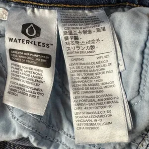 Levi’s SZ 28 - 311 Shaping Skinny Jeans Distressed Mid-Rise Stretch Blue Womens thumbnail 12