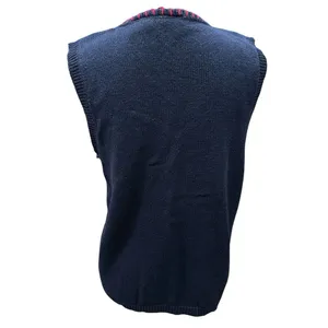 Vintage Capacity‎ Sweater Vest Medium Christmas Snowman Holiday Blue thumbnail 5