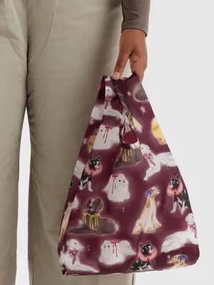 Baby BAGGU Reusable Tote Bag - Fancy Dogs Airbrush Art by Sara Rabin NWT 🐶 thumbnail 2