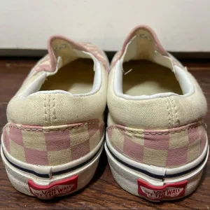 Vans Checkered Slip On Sneakers Skate Shoes Checkered Canvas Pink W5.5 M4 thumbnail 3