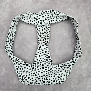 Black White Dots Thong Bikini Bottom Swimwear‎ Medium thumbnail 5