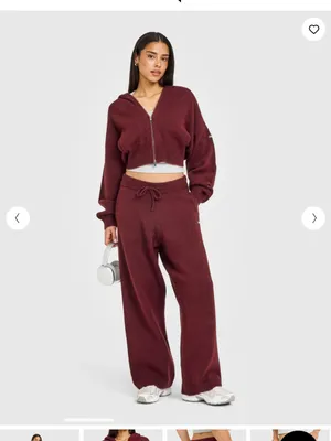 Oner Active Women's knit Crewneck Sweater & Jogger Set rosewood thumbnail 4