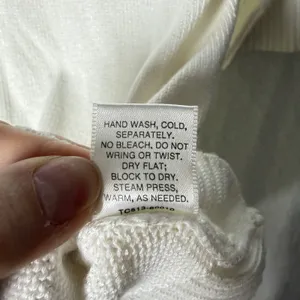 Pendleton Mock Neck Short Sleeve Sweater White Cotton Blend Women’s Size M thumbnail 6
