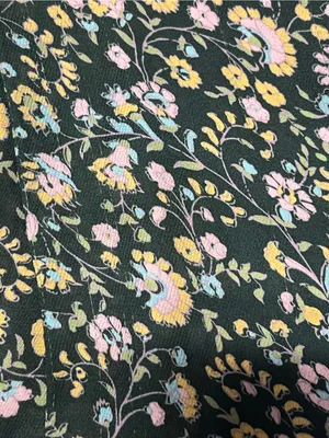 Selkie The Bistro button down Blouse in Ditsy Dark Green Floral Top thumbnail 8