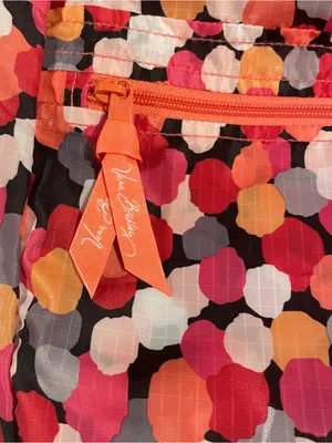 Vera Bradley Pixie Confetti Backpack ReActive Lightweight Pink Orange Double Zip thumbnail 9