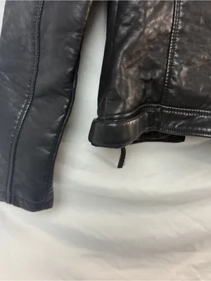 Y2K Top Shop Black Leather Jacket thumbnail 8