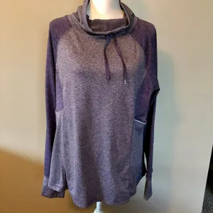 Avia Funnel Neck Activewear Shirt Womens XL Used Purple thumbnail 3