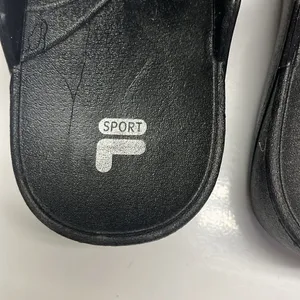 Fila Sport Black Glittered Two-Strap Slip-On Platform Sandals- 8M thumbnail 3