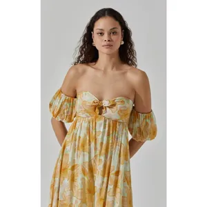 Astr The Label‎ Off Shoulder Midi Dress Size Small thumbnail 2