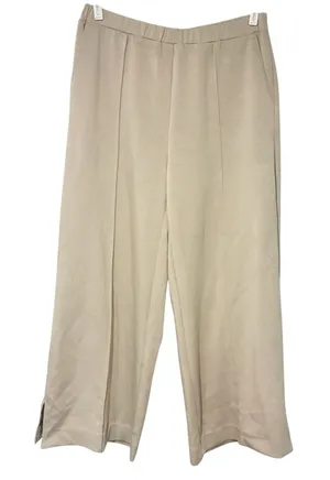 Fate‎ Cream Wide Leg Pull On Slit Ankle Pants Size XL thumbnail 1