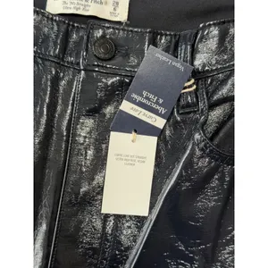NWT Abercrombie & Fitch curve love 90s‎ straight ultra high rise leather sz 28 thumbnail 4