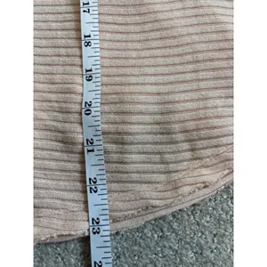 We The Free Top XS Peach Ribbed Mock Neck Open Back Boho Long Sleeve thumbnail 7