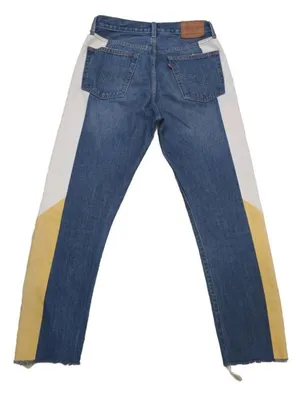 LEVIS Colorblock High-Rise MOTO SHOW TEETH ZIPPER CUFF Jeans 27 thumbnail 8
