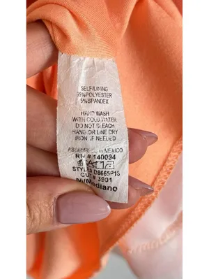 See You Monday Floral Mesh Cowl Neck Mini Dress Pink Orange Size M thumbnail 6