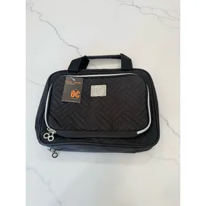 Bang Carsen Makeup & Jewelry Organizer Bag Black Quilted Travel roomy cute thumbnail 2