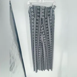 Joyce, Lesslie wide leg pants, size‎ large, black, and white thumbnail 5