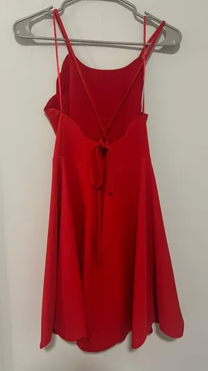 Lulus Red Mini Scalloped Dress thumbnail 3