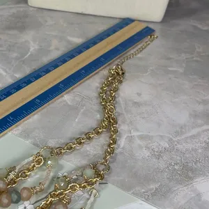 Multi layered faceted pastel stones with a teardrop peach decor boutique thumbnail 6