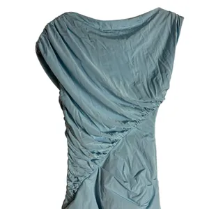 Paris Georgia Kaya Light Blue Ruched Sleeveless Maxi Dress Size S thumbnail 16
