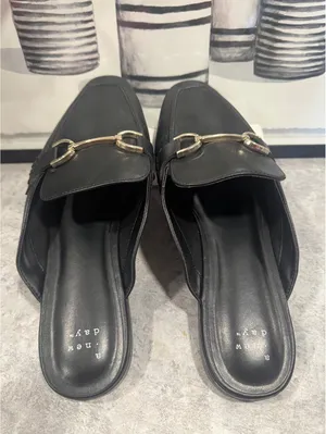 A New Day Slide on Loafer Flats, Black, Size 9 thumbnail 3