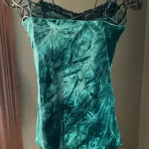 DKNY Vintage Whimsigoth Jewel-Tone Velvet Lace-Trim Cami Top Sz. S thumbnail 2