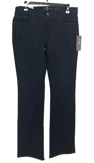 7 For All Mankind Mid Rise Bootcut Jeans Dark Wash Blue Size 32x34 NWT thumbnail 1