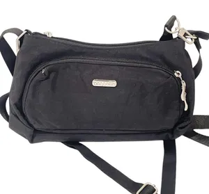 Baggallini Black Nylon Daily‎ Crossbody Bag Sand Lining thumbnail 1